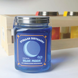 stellar brewery moonshine label design