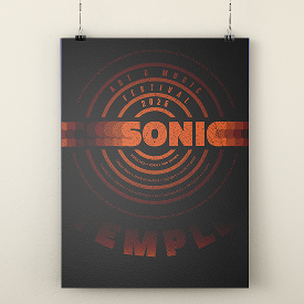 sonic temple poster mockup